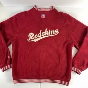 Adidas Washington Redskins NFL Fleece Snap Button Jacket L NFL Team Apparel Sz L